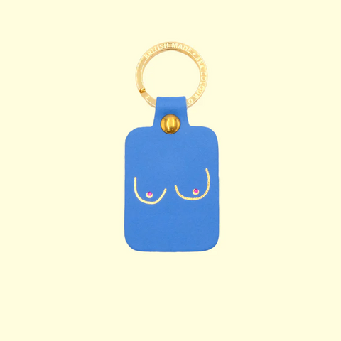 Boobs Keyring - Cornflower Blue