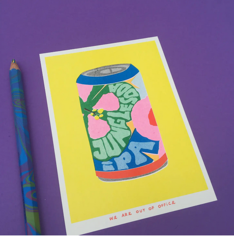 Framed Risograph Print - Jungle Soda