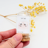 Attic Creations Cat Lady Stud Earrings - Silver