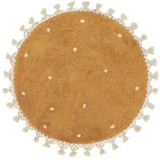 Dotty Circular Rug - Ochre