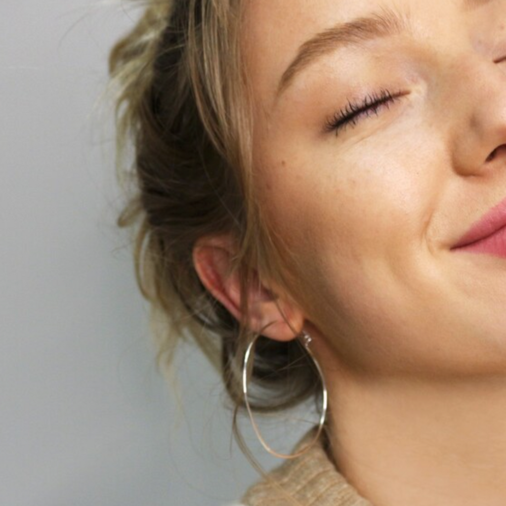 Large thin 2025 silver hoop earrings