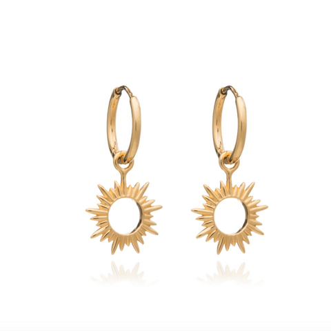 Rachel Jackson Eternal Sun Mini Hoop Earrings - Gold Plated