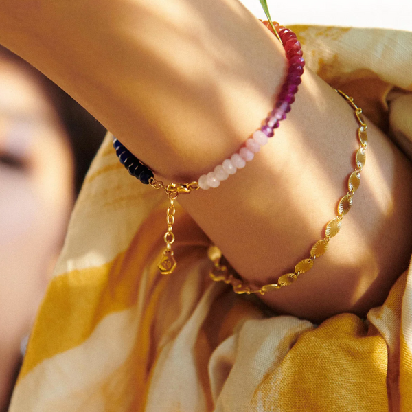 Rachel Jackson Sunburst Chain Gold Bracelet
