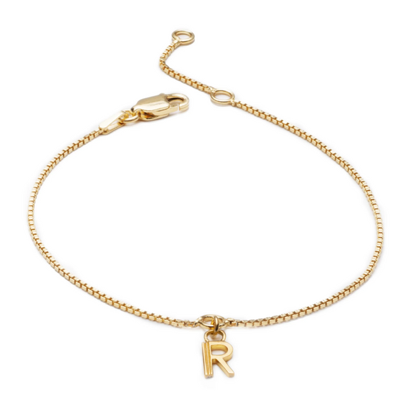 Rachel Jackson Mini Initial Charm Chain Bracelet