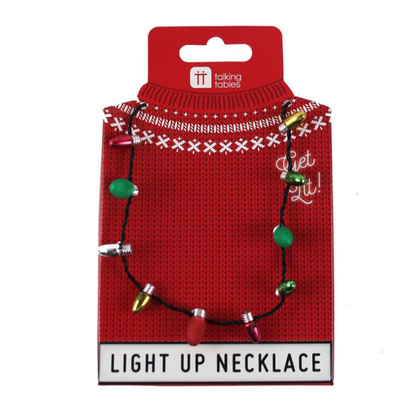 Red & Green Light Up Christmas LED Necklace