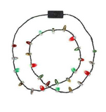 Red & Green Light Up Christmas LED Necklace