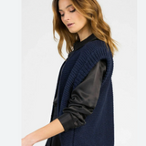 An'ge Legringo Sleeveless Cardigan - Navy Marine