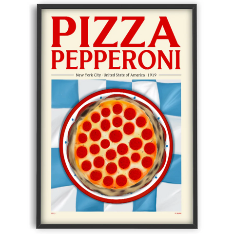 Elin PK Pizza Pepperoni Framed Print