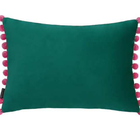 Fiesta Feather Cushion - Teal/Berry