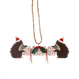 Hedgehogs and Spotty Cracker Decoration