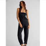 Free People Ziggy Denim Overall - Mineral Black