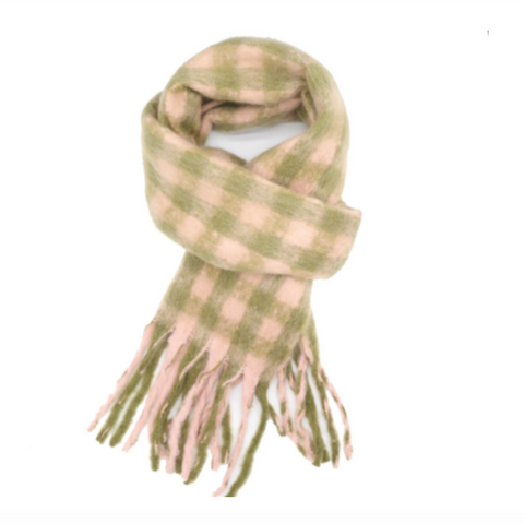 Miss Sparrow Little Checks Scarf - Green