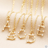 Lisa Angel Crystal Constellation Initial Necklace in Gold