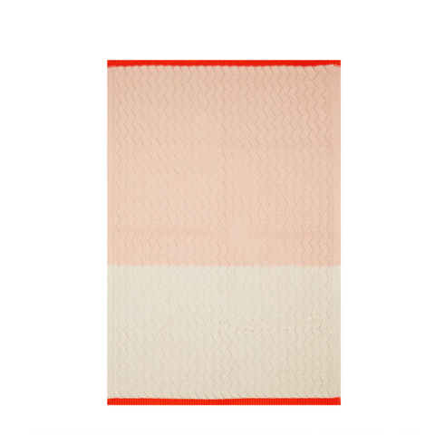 Sophie Home Textured Baby Blanket: Pink & Cream
