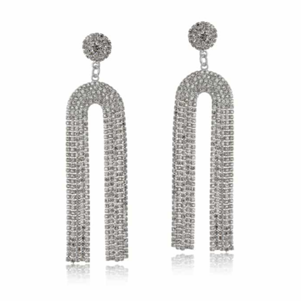 Metal sales statement earrings