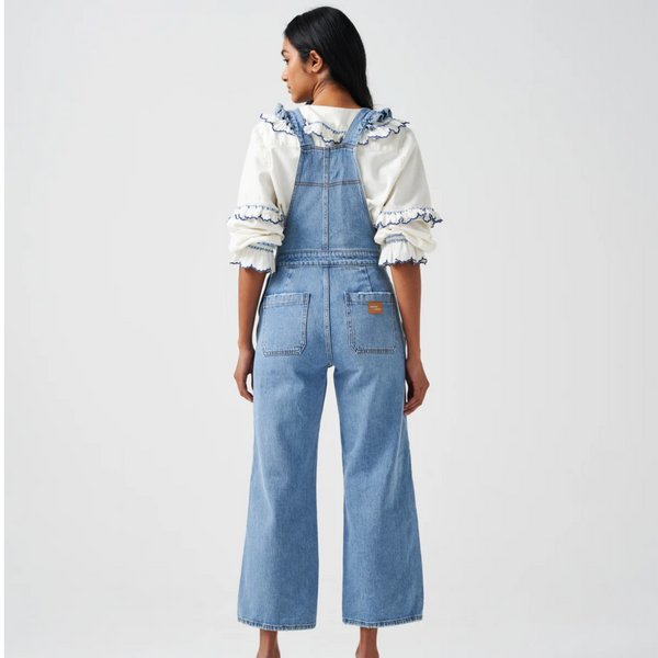 Seventy + Mochi Elodie Frill Dungaree in Rodeo Vintage
