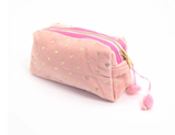 Gold Heart Cosmetic Pouch
