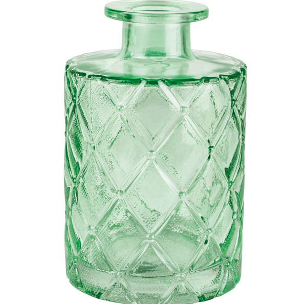 Bottle Vase Diamond Green