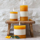 Rustic Pillar Candle Ochre