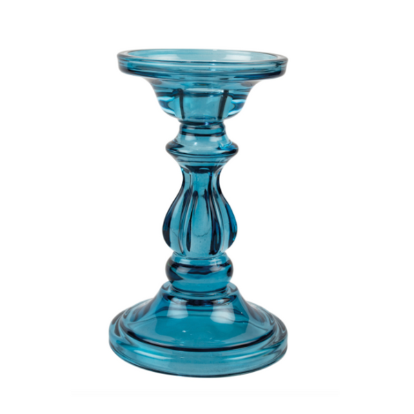 Glass Candle Holder Azure