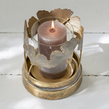 Gingko Leaf Hurricane Lamp