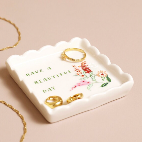 Have A Beautiful Day Square Trinket Dish