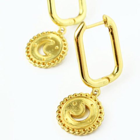 My Doris Moon Cut Out Earrings