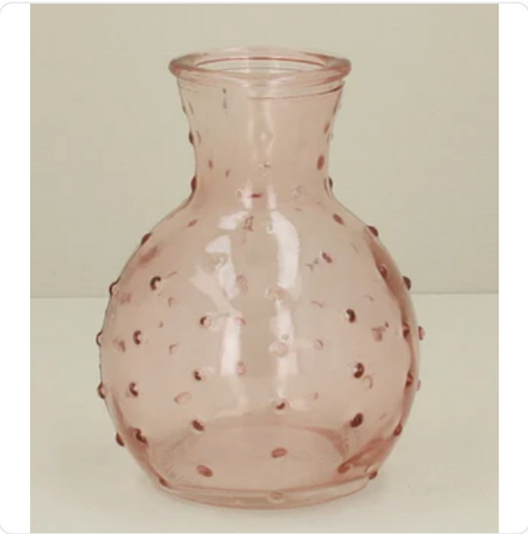 Pink Dimple Dotty Stem Vase