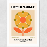 New Covent Garden Flower Market Print in Black Frame