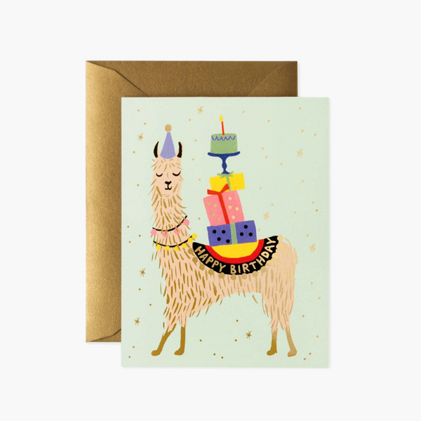 Rifle Paper Llama Birthday Card