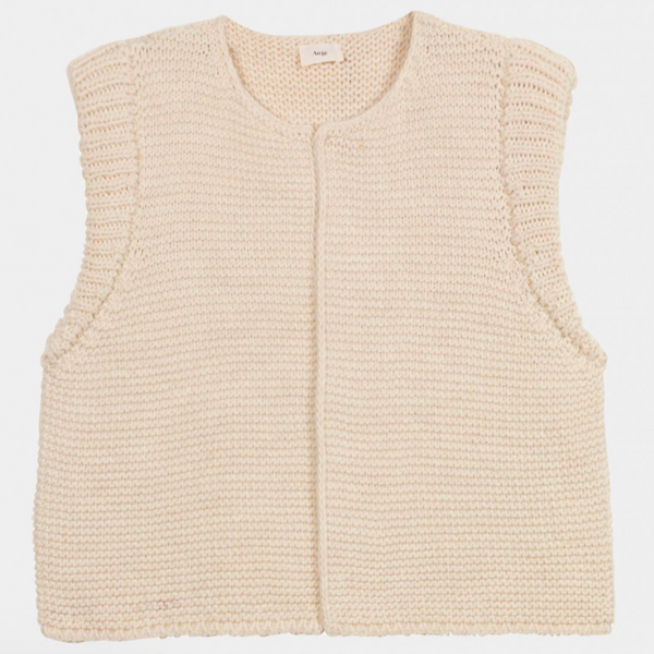 An'ge Legringo Sleeveless Cardigan - Ecru