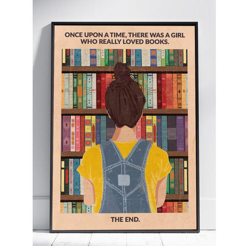 Book Girl Framed A3 Print