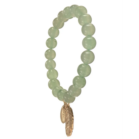 Stone Bead Bracelet - Jade Green
