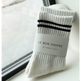 Le Bon Shoppe Boyfriend Socks - Classic White