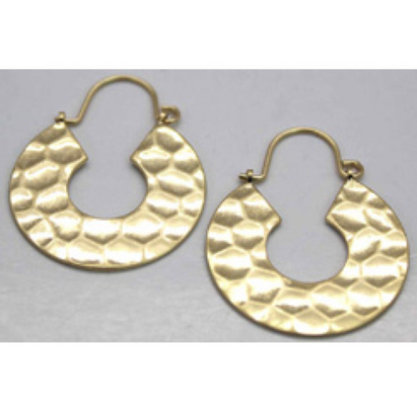 Isles & Stars Hammered Textured Round Earrings