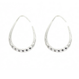 Isles & Stars Texture Oval Shape Earrings