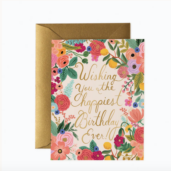 Rifle Paper Wishing You The Happiest Birthday Ever Card