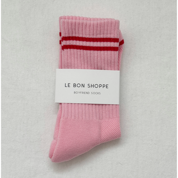 Le Bon Shoppe Boyfriend Socks - Amour Pink