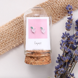 'Enjoy' Pink Crystal Peach Earrings