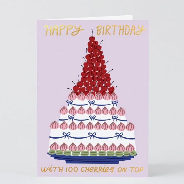 100 Cherries Birthday Card