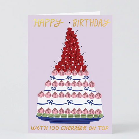 100 Cherries Birthday Card
