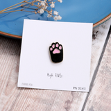 High Five Cat Paw Enamel Pin