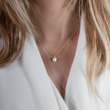 One & Eight Gold Pearl Necklace