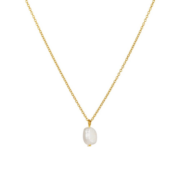 One & Eight Gold Pearl Necklace