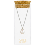 One & Eight Pearl Silver Necklace