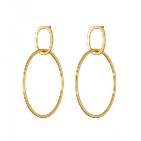 One & Eight Gold Oxford Earrings