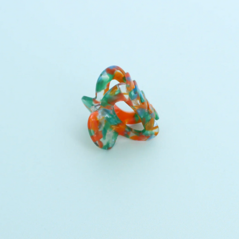 Multi Onyx Rust Claw Clip - Small