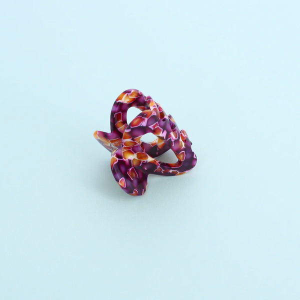 Multi Onyx Aubergine Small Claw Clip