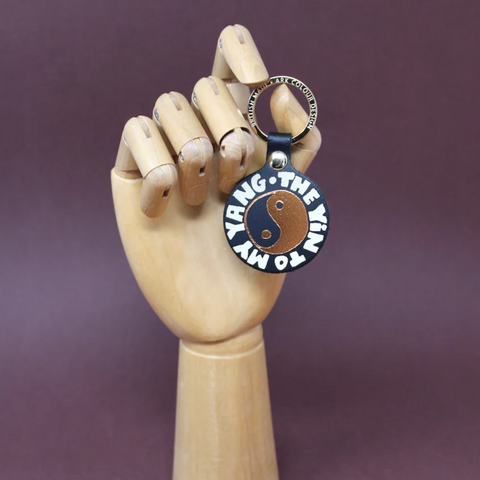 Yin & Yang Keyring - Black