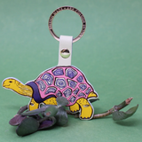Easy Going Tortoise Key Ring - Cream